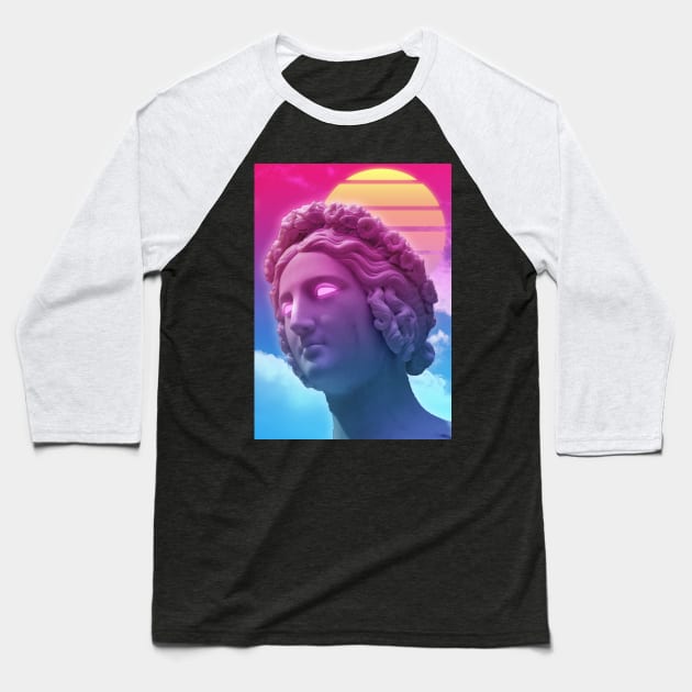 Statue vaporwave Baseball T-Shirt by erdesign